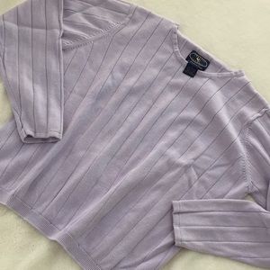 Chelsea Cambell lavender jewel neck pullover